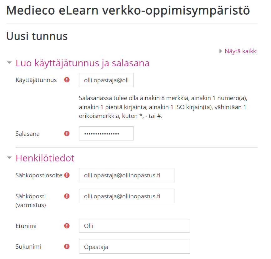 Medieco eLearn – ohjeet – Medieco